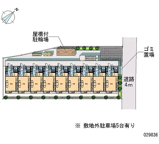 ★手数料０円★鎌ケ谷市道野辺中央１丁目　月極駐車場（LP）